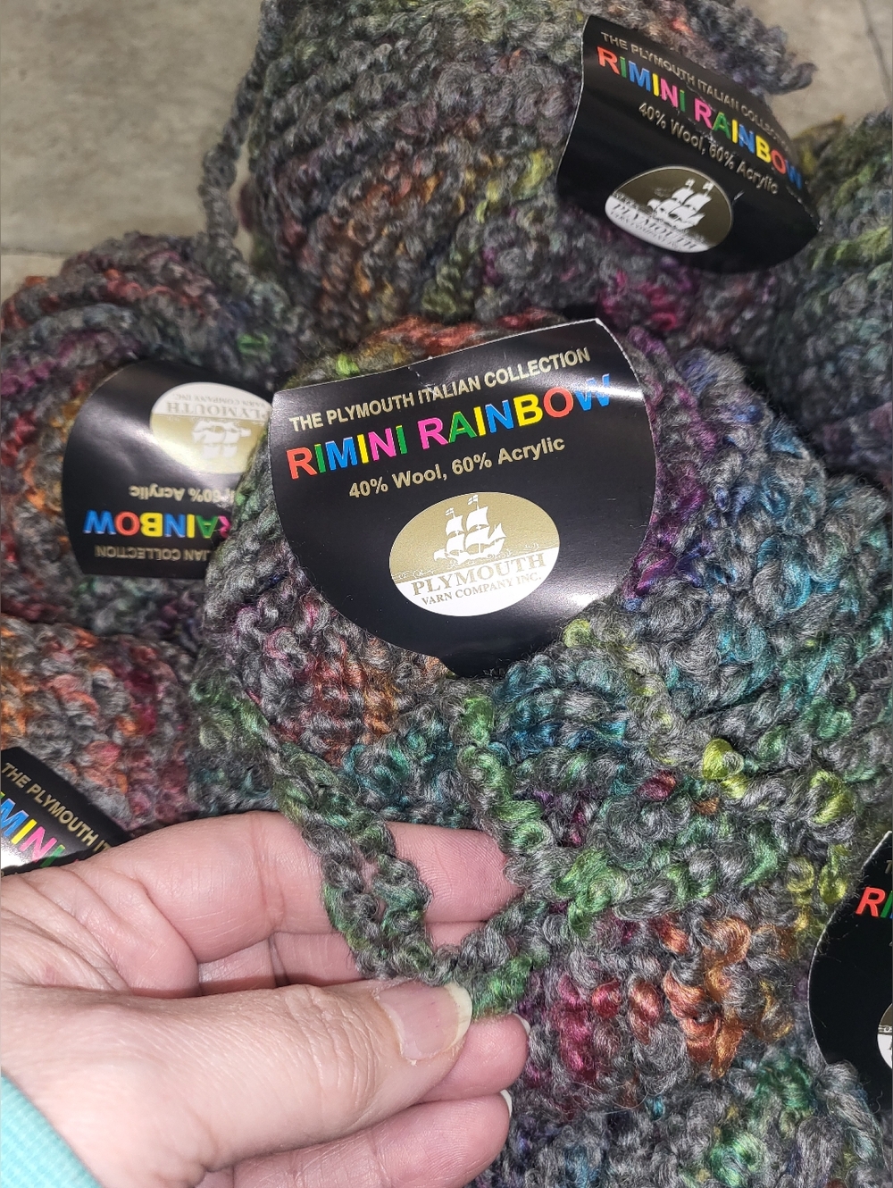 8 Skeins - Plymouth Italian Collection Rimini Rainbow Multicolor Yarn - Color 16 - Picture 3 of 6